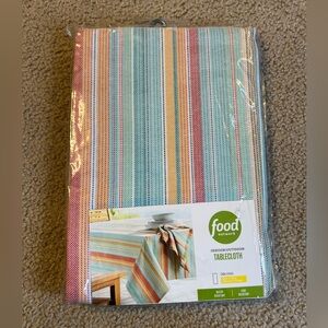 Food Network Multicolor Striped Tablecloth